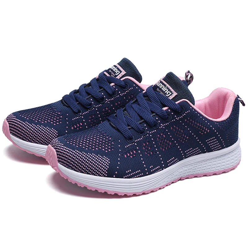 Baskets Femme Mode à Lacets — Sport Respirantes Tennis