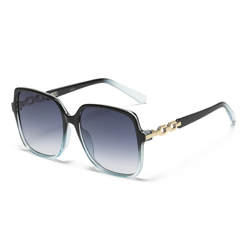 Mode carré à la mode cyclisme lunettes de soleil femmes grand cadre coloré lunettes de soleil femme dégradé extérieur nuances dames lunettes