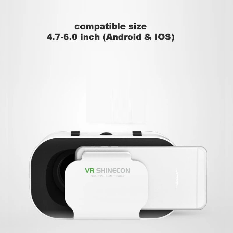 Casque VR 3D réalité virtuelle pour smartphone — jumelles, jeu vidéo (v6)