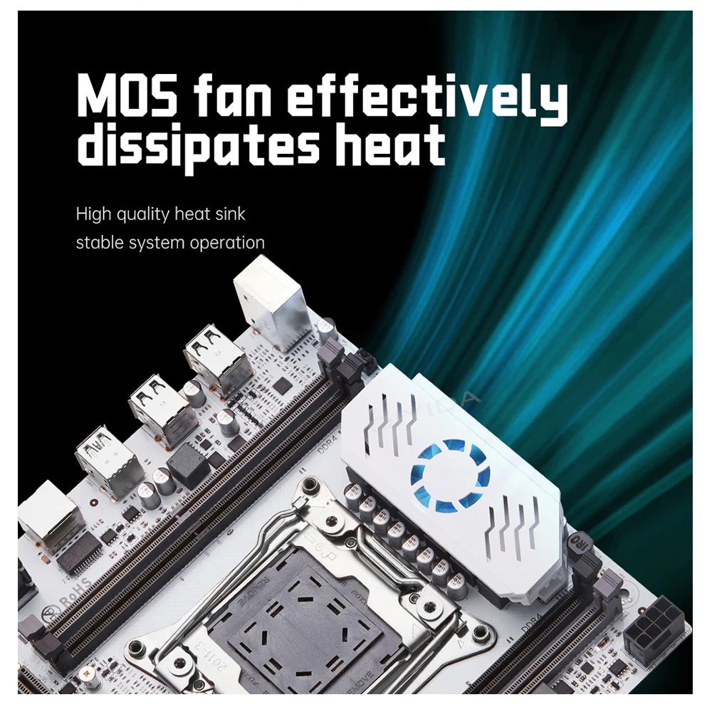 QIYIDA X99 carte mère D4 TPM2.0 LGA 2011 3 avec emplacement M.2 prise en charge X99 C612chip DDR4 mémoire SATA3.0 USB3.0 PCI16X