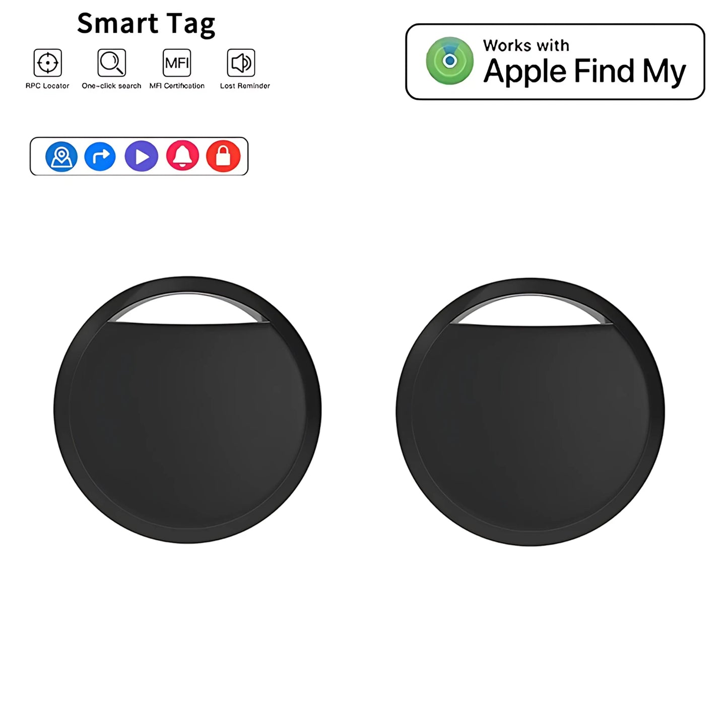 Mini Bluetooth Smart GPS Tracker, works with Find My App iTag, Anti-loss Reminder Device, MFI Rated Locator, Car Key, Kids Pet Finder