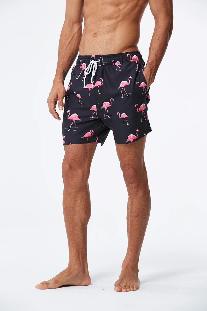 DATIFER été hommes plage impression Shorts maillots de surf Fitness entraînement troncs vêtements de sport pour hommes avec poches pantalons