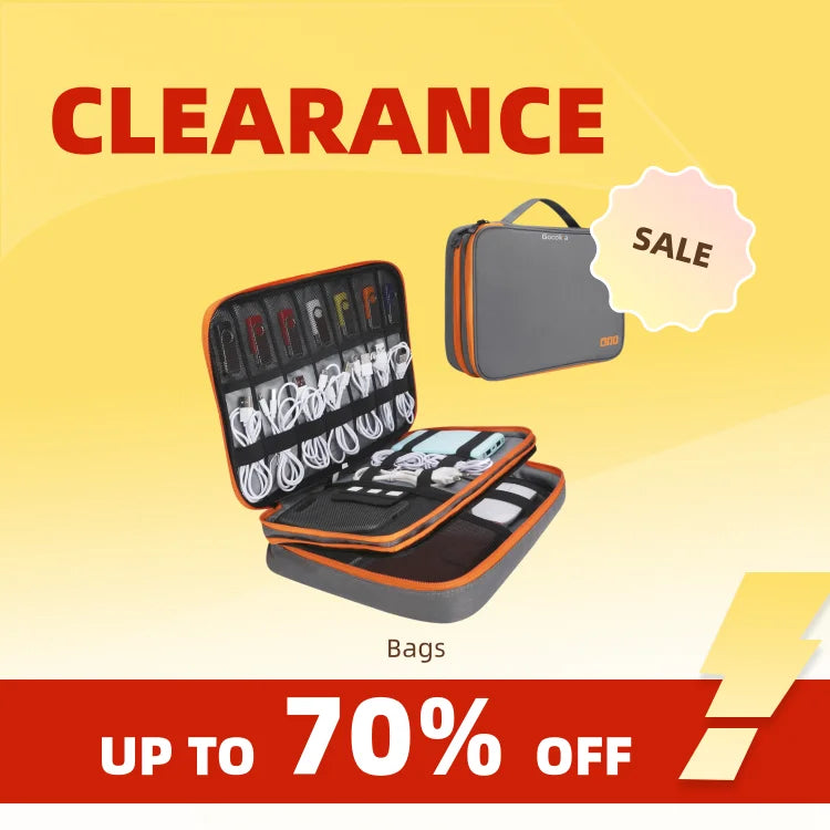 Clearance_Portable Accessoires électroniques Étui de voyage, Sac de rangement de câbles Sac de transport de gadgets pour iPad, câbles, alimentation, clé USB