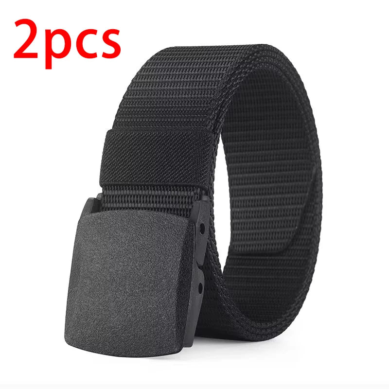 Ceinture Toile Nylon Sans Métal — Sport Extérieur Jeans Homme Femme