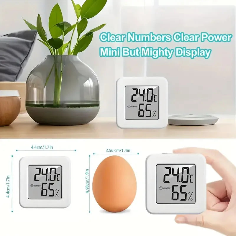Mini medidor de temperatura y humedad interior, medidor de temperatura de dormitorio, pantalla digital electrónica portátil, humedad y temperatura
