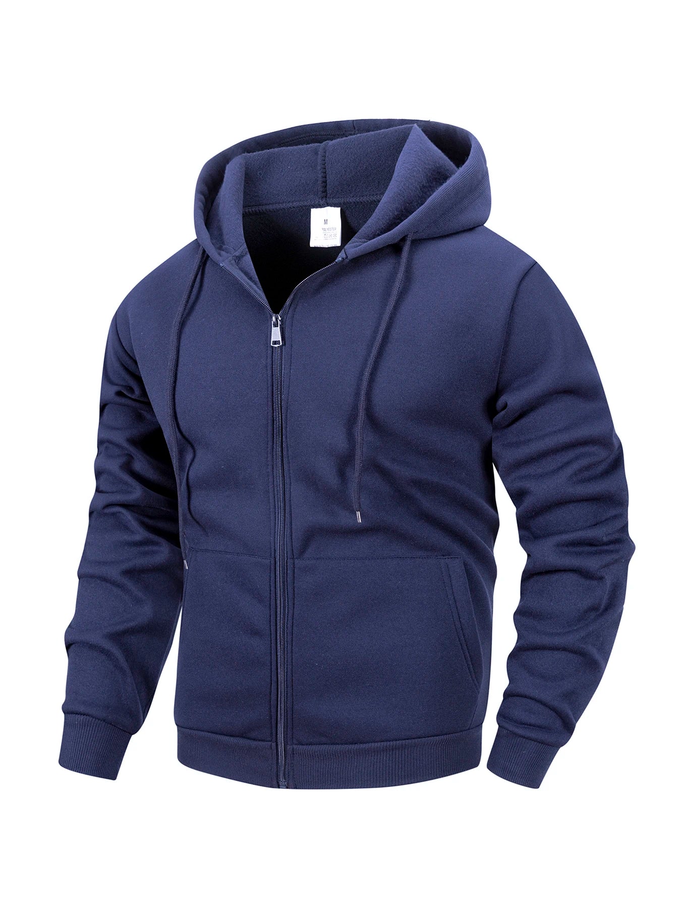 Sudadera con capucha para hombre con cremallera, para deportes al aire libre, uso diario, básica, casual, para otoño e invierno, tipo cárdigan