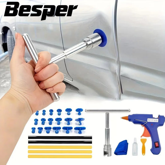 Paintless dent repair tool for cars, mechanical sheet metal, auto body parts, bottle kit, hand tool kit