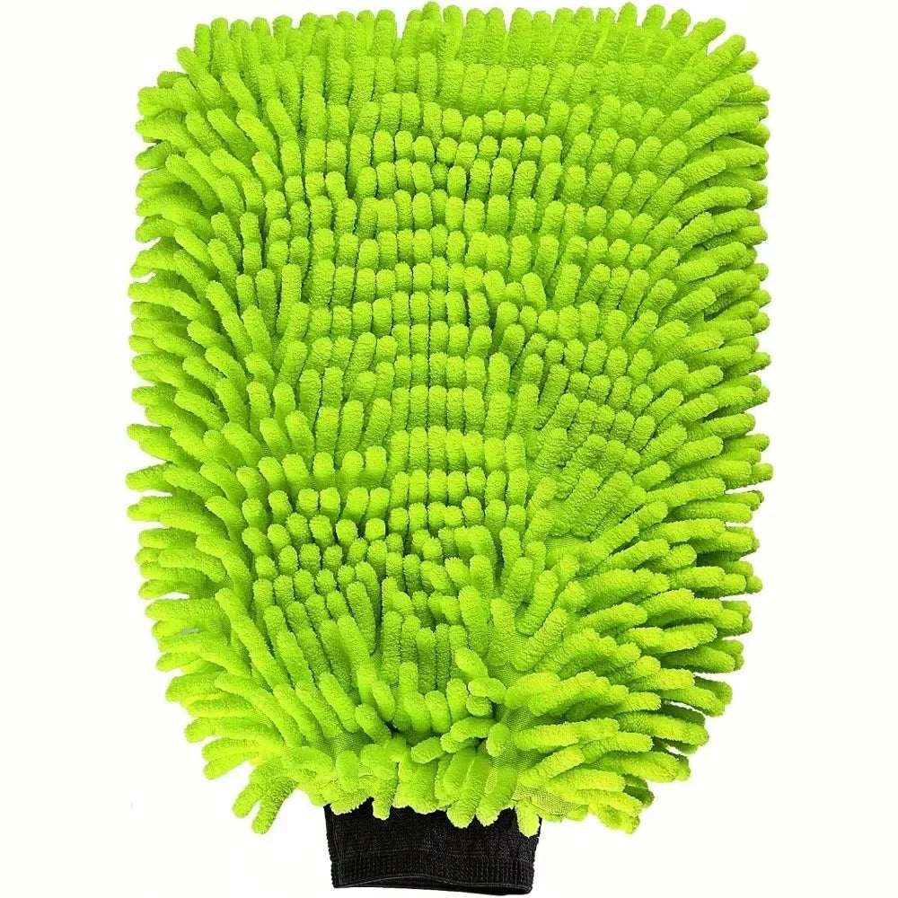 Guantes de lavado de coche de microfibra de chenilla, limpieza de arañazos, cuidado sin pelusa, manoplas suaves, plumero para vehículos de motor, accesorios para motor