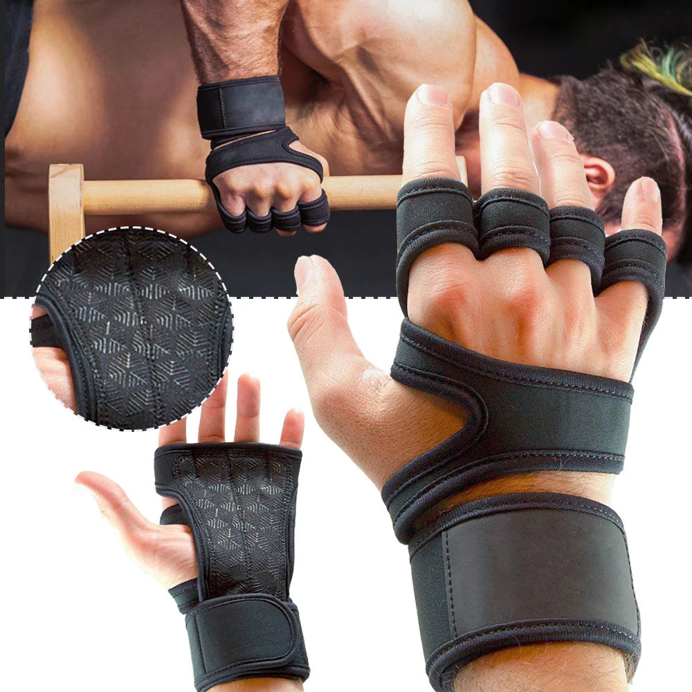 Guantes de entrenamiento deportivo para hombres y mujeres, guantes de entrenamiento, fitness, musculación, levantamiento de pesas, gimnasio, protección de manos, muñecas y palmas