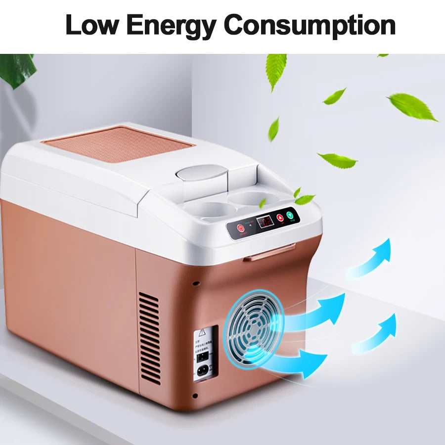 Mini réfrigérateur portable 15L — écran LED, super refroidissement, voiture, maison, camping