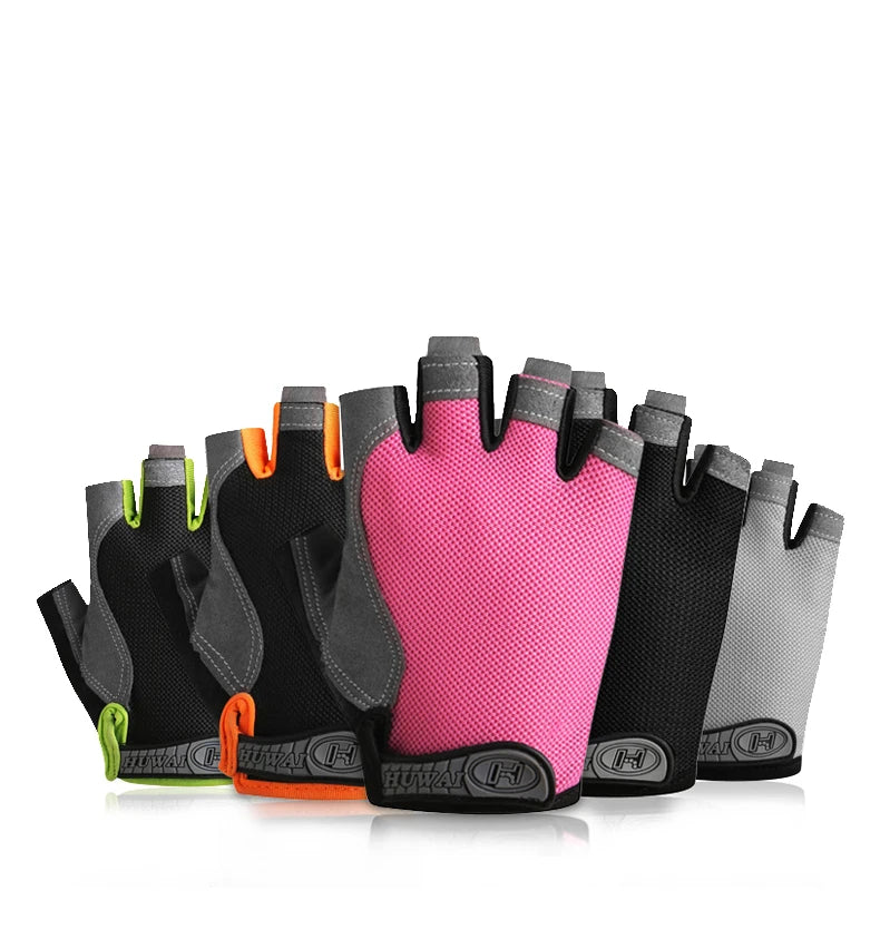 Gants de vélo sans doigts respirants antidérapants pour femmes et hommes, pour la pêche, le cyclisme, l'été, professionnels pour la salle de sport et le fitness