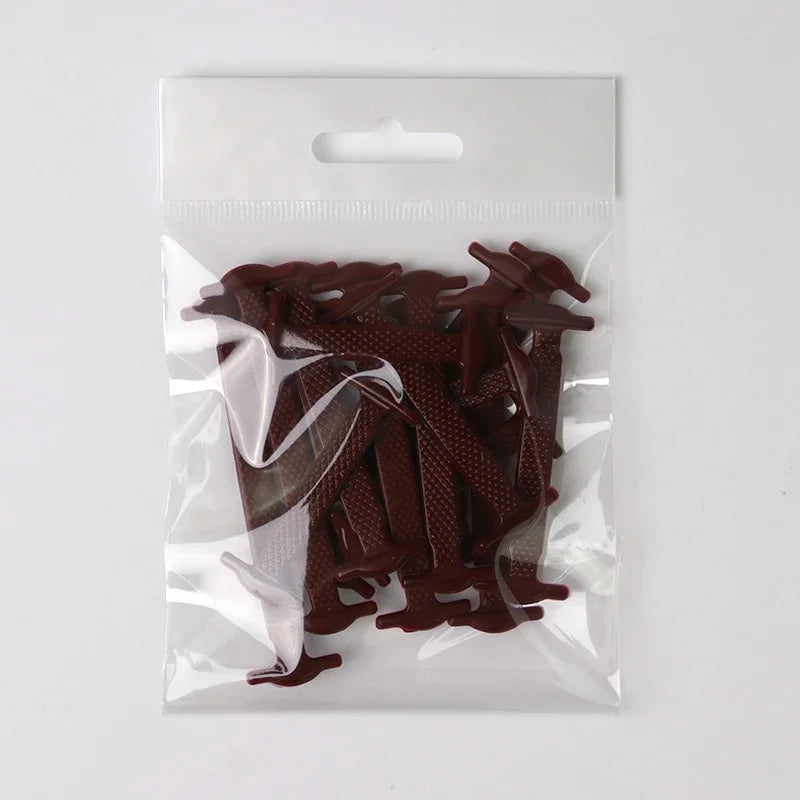 16pcs Lazy Lace Silicone Quick Elastic Lace Women Men No Tie Kids Adults Sneakers Lacing Lace Buckle Shoes Accessories