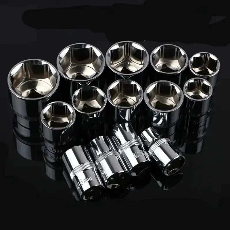 Juego de llaves de vaso mejorado, hardware para coche, barco, motocicleta, bicicleta, herramienta de reparación, llave de carraca corta, herramientas de reparación de automóviles, manual