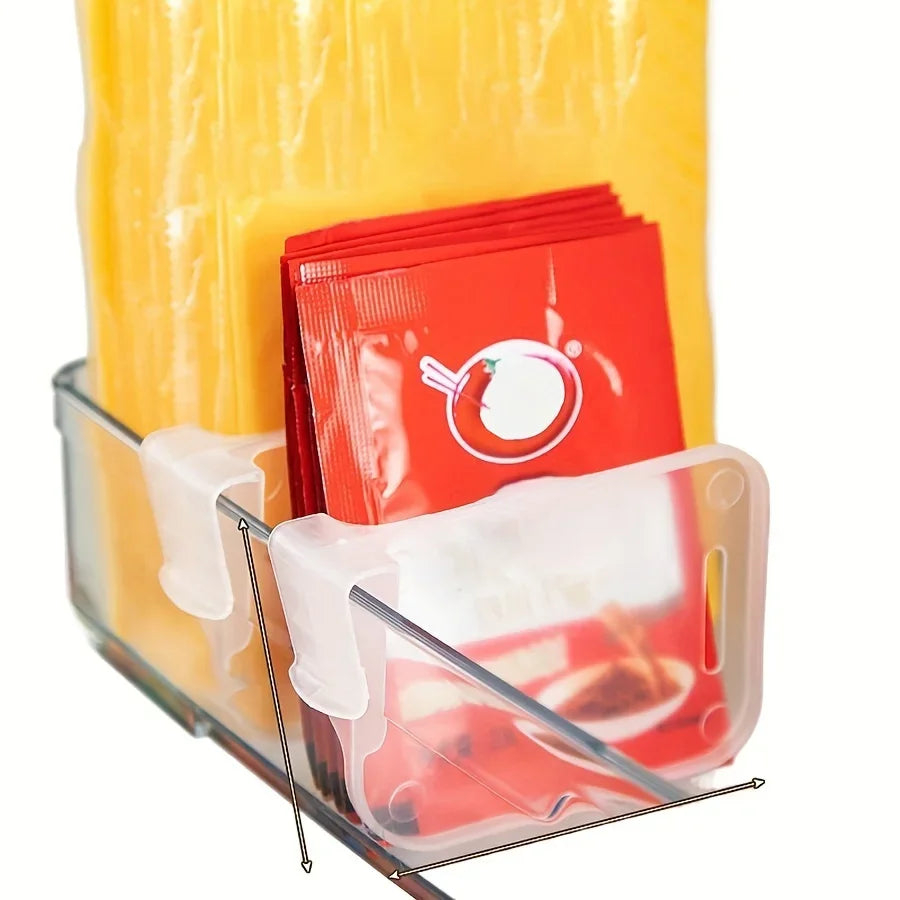 Organizador de frigorífico transparente y robusto, 5 10 15 20 unidades, separadores ajustables, almacenamiento para frigorífico, armarios de cocina, compartimentos que ahorran espacio