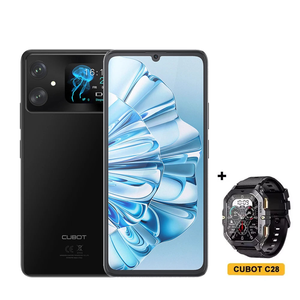 Cubot A20 Smartphone Android 14 — 12 Go RAM, 128 Go, Écran 6,74" 90Hz, 5100 mAh, 48 MP, 4G