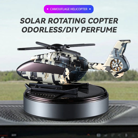 Pas de parfum bricolage parfum hélicoptère rotatif énergie solaire voiture désodorisant ornements décorations accessoires diffuseur d'arôme hommes