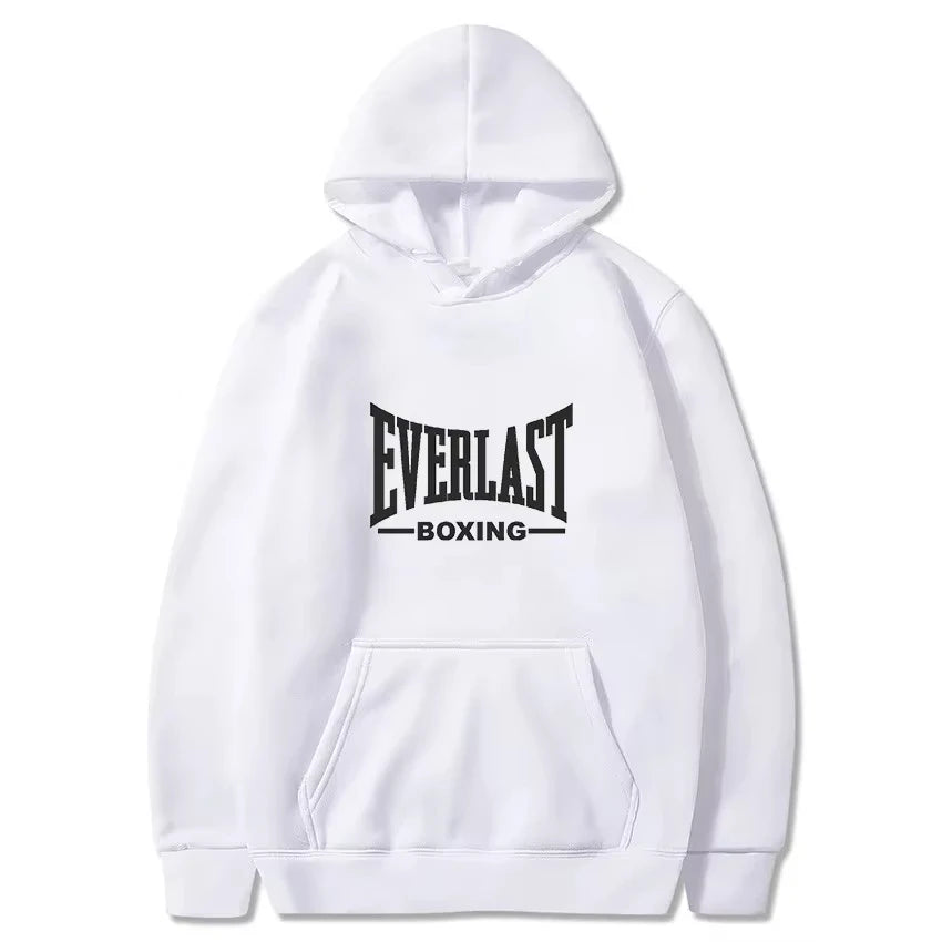 Sudadera con capucha EVERLAST para hombre, informal, holgada, con capucha, impresión sencilla, evaluación numerius, defensa deportiva, informal