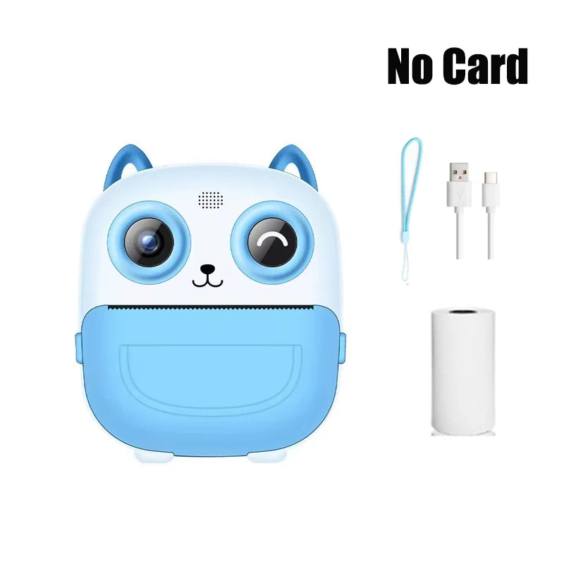 Nueva cámara para niños abeja, cámara instantánea 1080P HD con doble lente para selfies, cámara digital de impresión para niñas, niños, regalos de cumpleaños de Navidad, juguetes