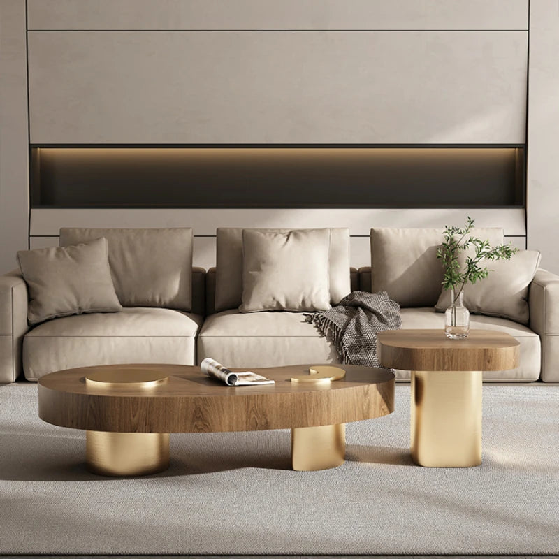 Tables basses modernes en noyer — style européen, salon, milieu du siècle, meubles maison