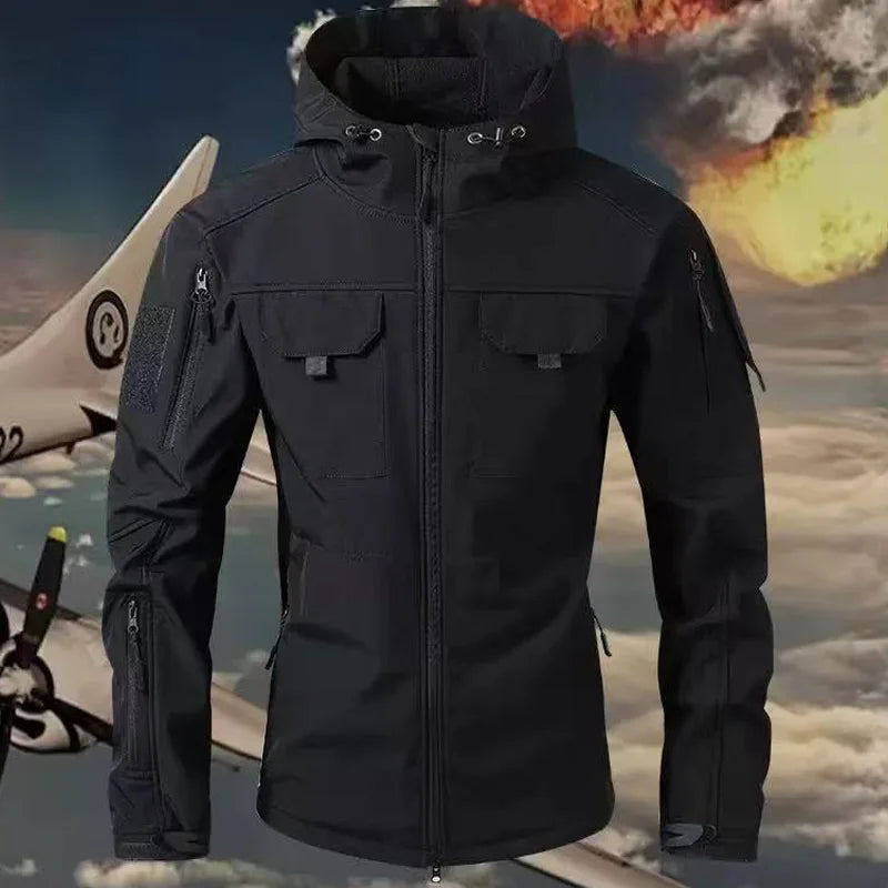Vestes polaires de Combat militaire tactique d'hiver pour hommes, manteau chaud de randonnée en plein air, Camping, escalade, multi-poches, Trekking décontracté