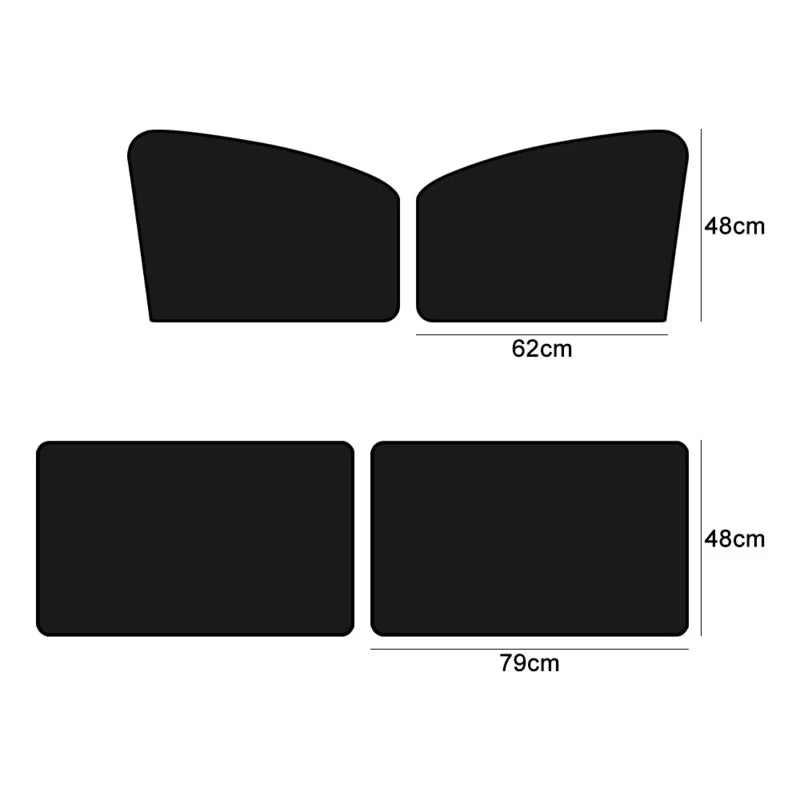Pare-Soleil Magnétique Voiture Protection UV — Rideaux Double Face Fenêtre DIY