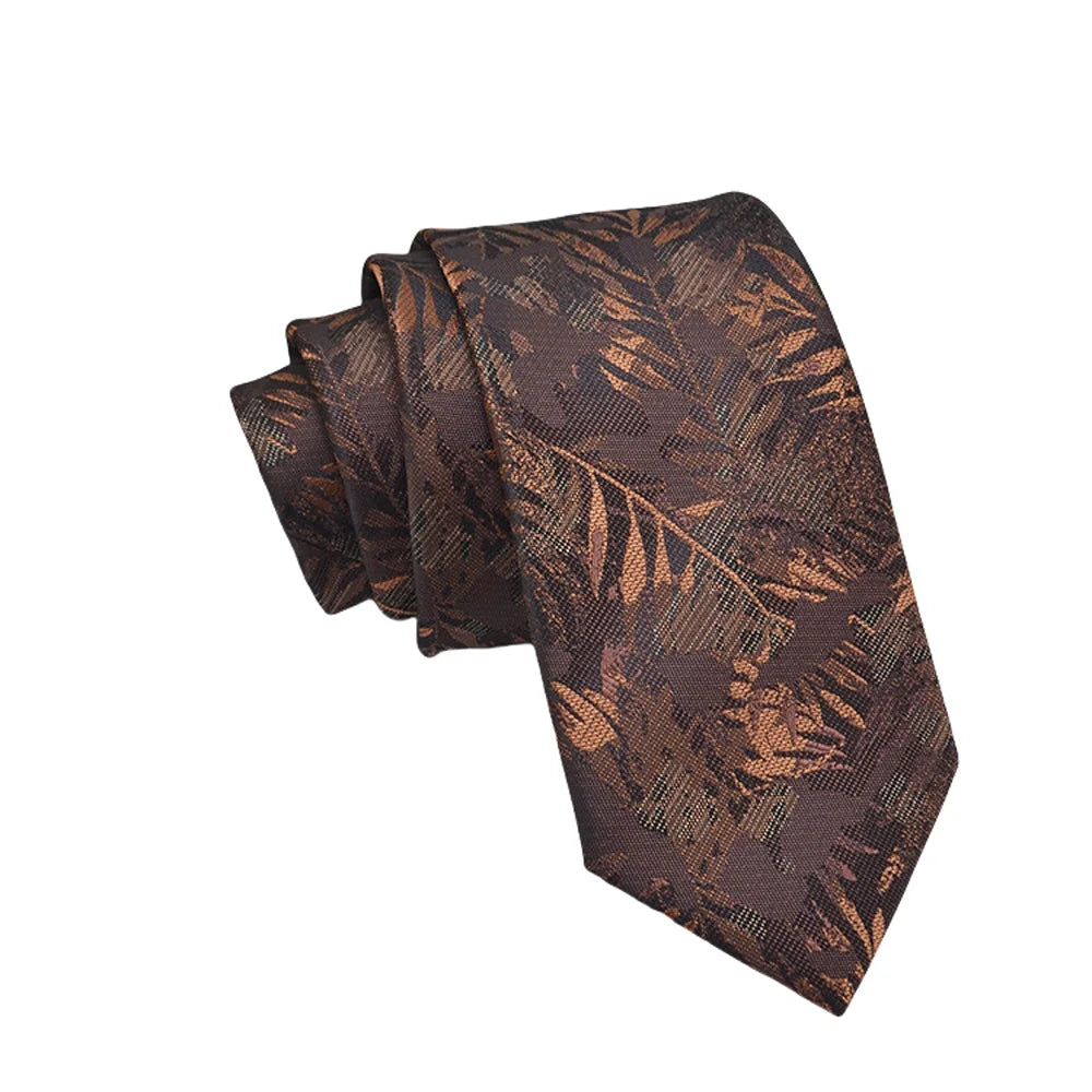 Corbata de jacquard de alta calidad para hombre, diseño floral de 8 cm, accesorios de corbata para uso diario, camisa, traje, corbata, regalos para fiestas de boda, corbata