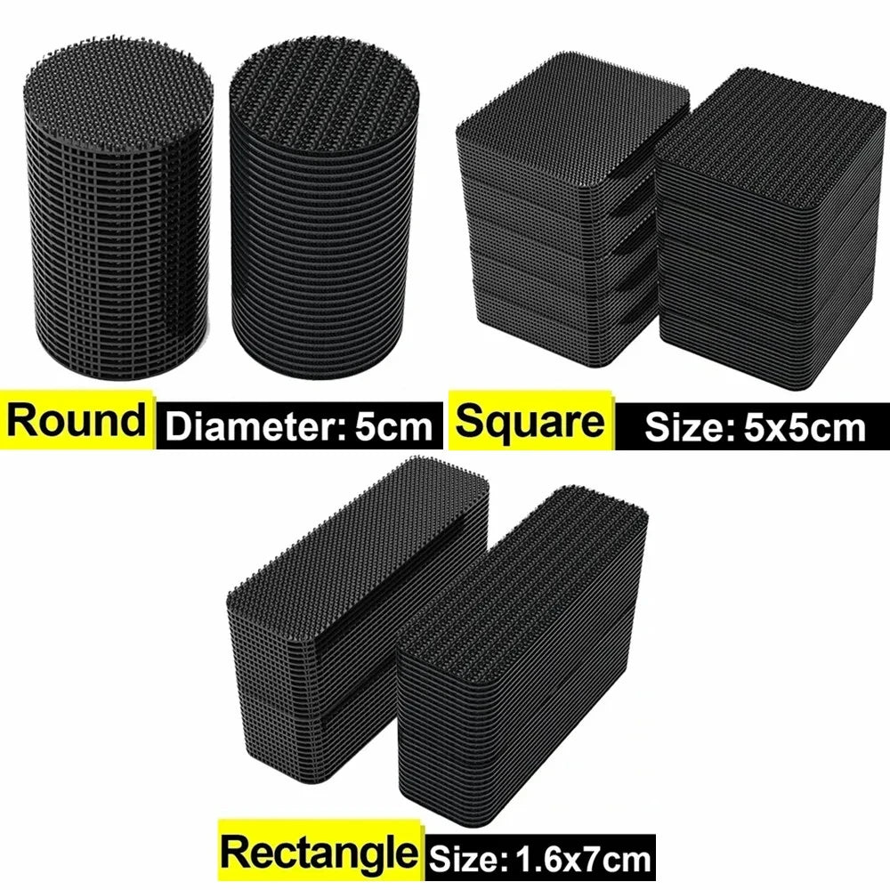 Calcomanías de fibra de carbono para alfombras de coche, doble cara, alta adherencia, parches para alfombras, alfombrillas, bandas coordinadoras, nuevos parches