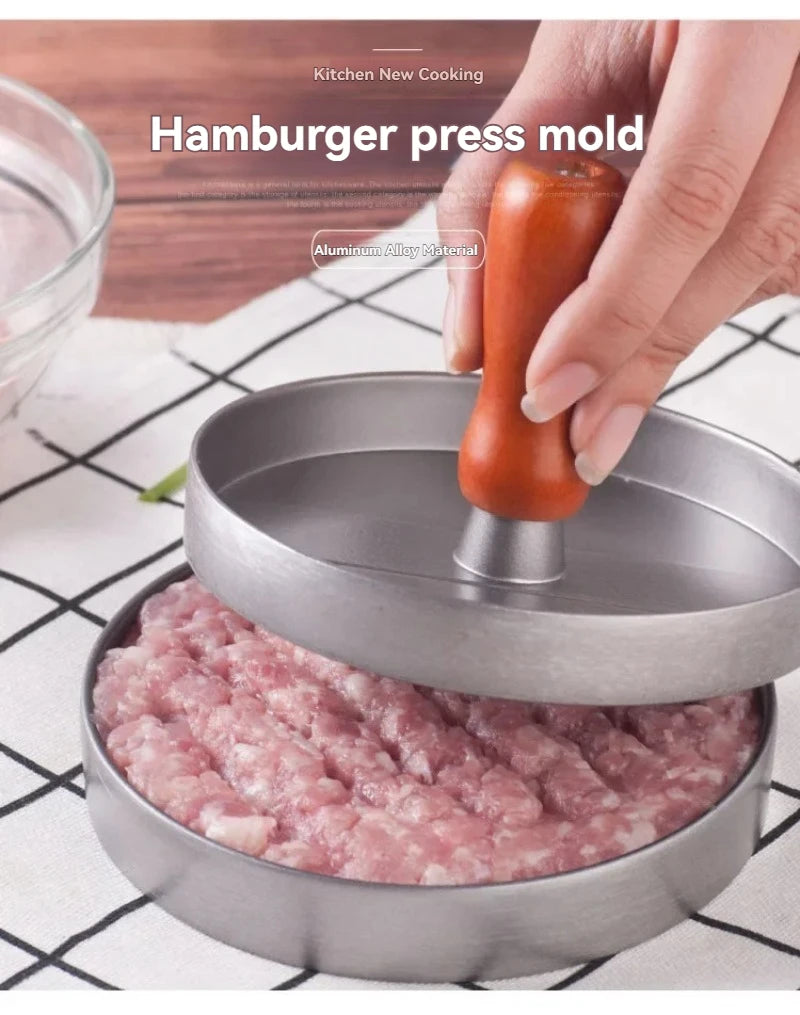 Presse à hamburgers antiadhésive, avec papier ciré, en aluminium, pour cuisine, barbecue, gril