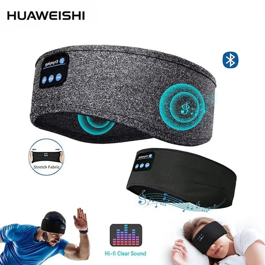 Casque Bluetooth 5.0 bandeau de couchage — écouteurs sport sans fil, masque pour les yeux, musique