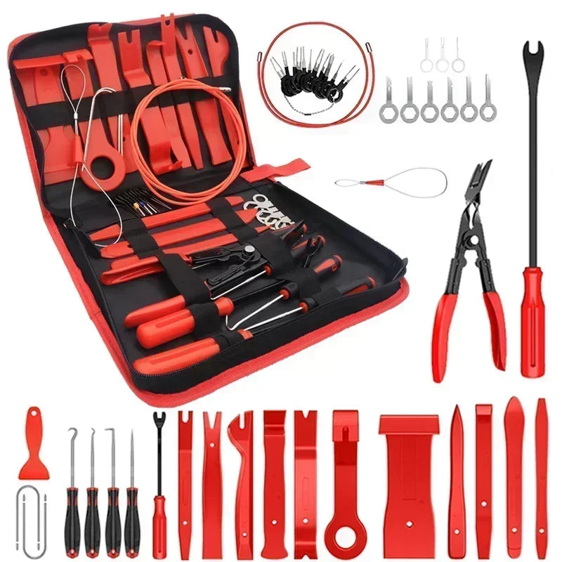 Kit d'outils de retrait de garniture intérieure de voiture, ensemble d'extracteur de Clips en plastique automatique pour le démontage de panneaux de bricolage