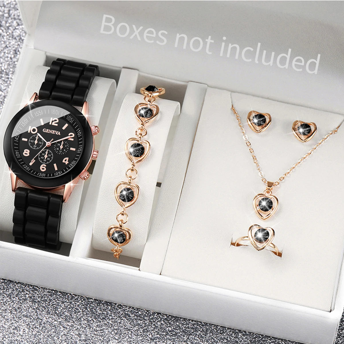 Ensemble Montres Quartz Silicone Femme — 5-6 Pièces Mode Cadeau Fille