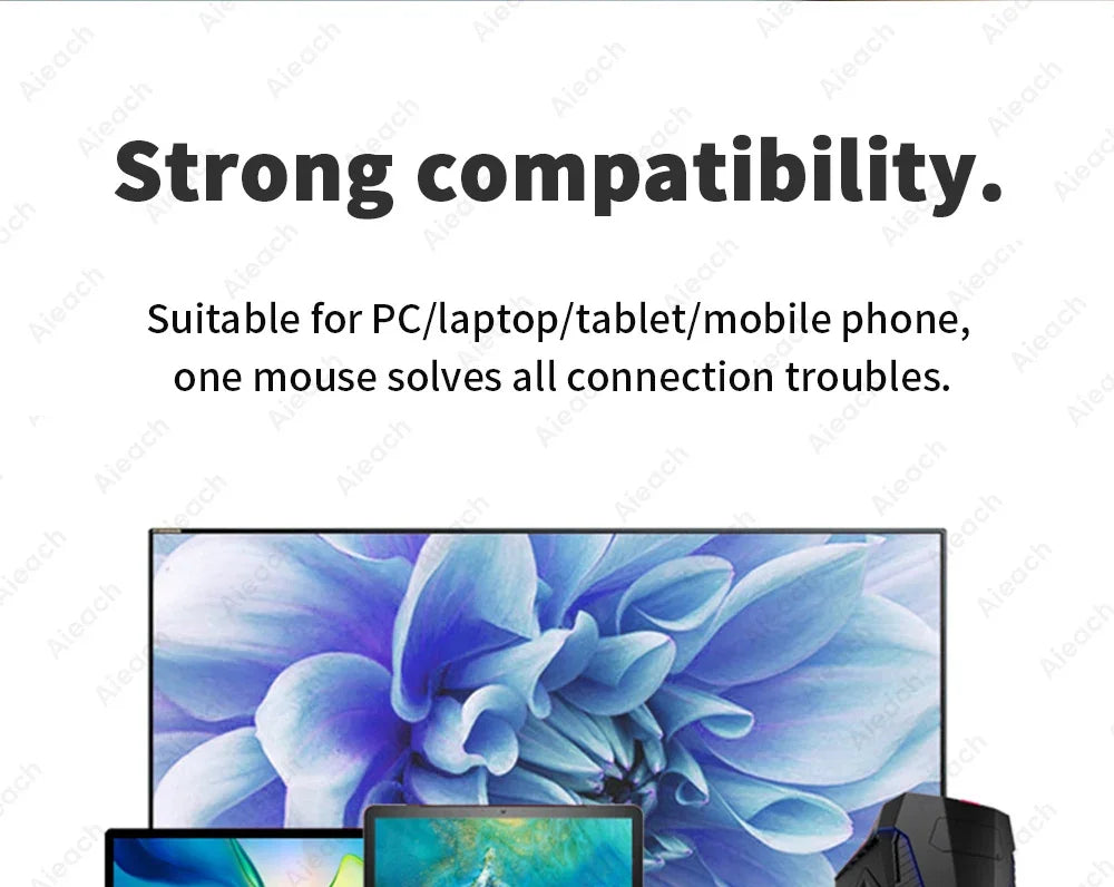 Souris Bluetooth sans fil Portable compacte ergonomique 2.4G USB silencieuse 1600DPI 500mAh Rechargeable pour PC tablette ordinateur Portable MacBook