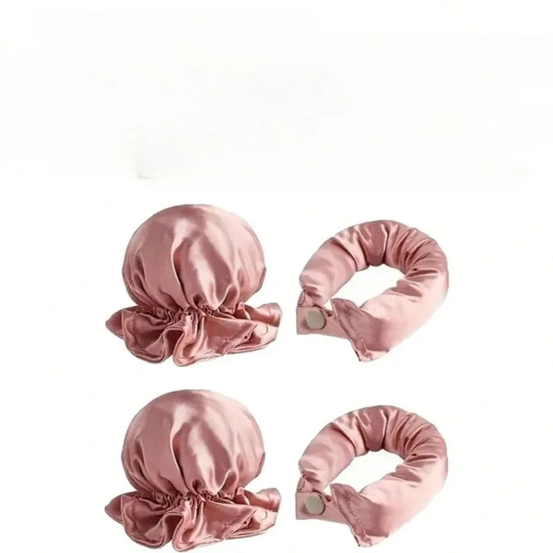 Lot de 2/4/6 pièces : Kit de bouclage sans chaleur en satin, bigoudis doux pour boucles de nuit, pour dormir, pour des boucles sans chaleur, bonnet de nuit pour boucles