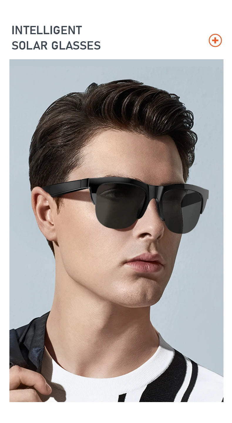 Lunettes de soleil intelligentes Bluetooth V5.3, casque d'appel pour Sports de plein air, technologie HIFI noire, Anti-touch UV pour hommes et femmes