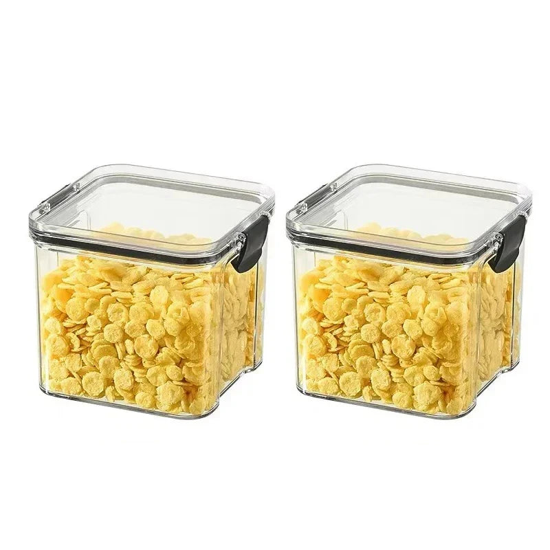 Sealed jars, kitchen organizer, cereal storage boxes, large capacity sealed container, seasoning jar set, freshness preservation tank, 1-4 pieces