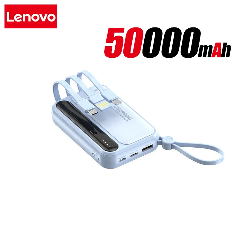 Power Bank 120W grande capacité — 4 câbles intégrés, affichage numérique intelligent, portable