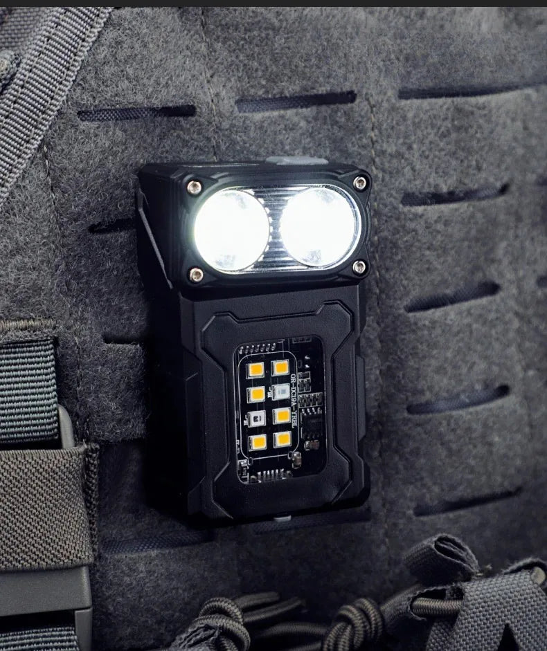 Lampe de travail tactique portable, outil EDC, mini lampe torche LED, outil de camping et de randonnée en plein air, lampe torche molle, rechargeable par USB