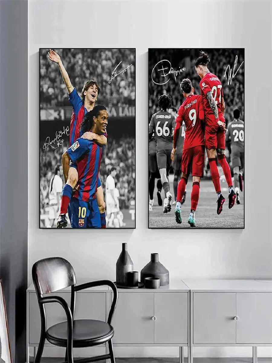 Affiche Toile Étoiles du Football — Décoration Murale Salon & Chambre