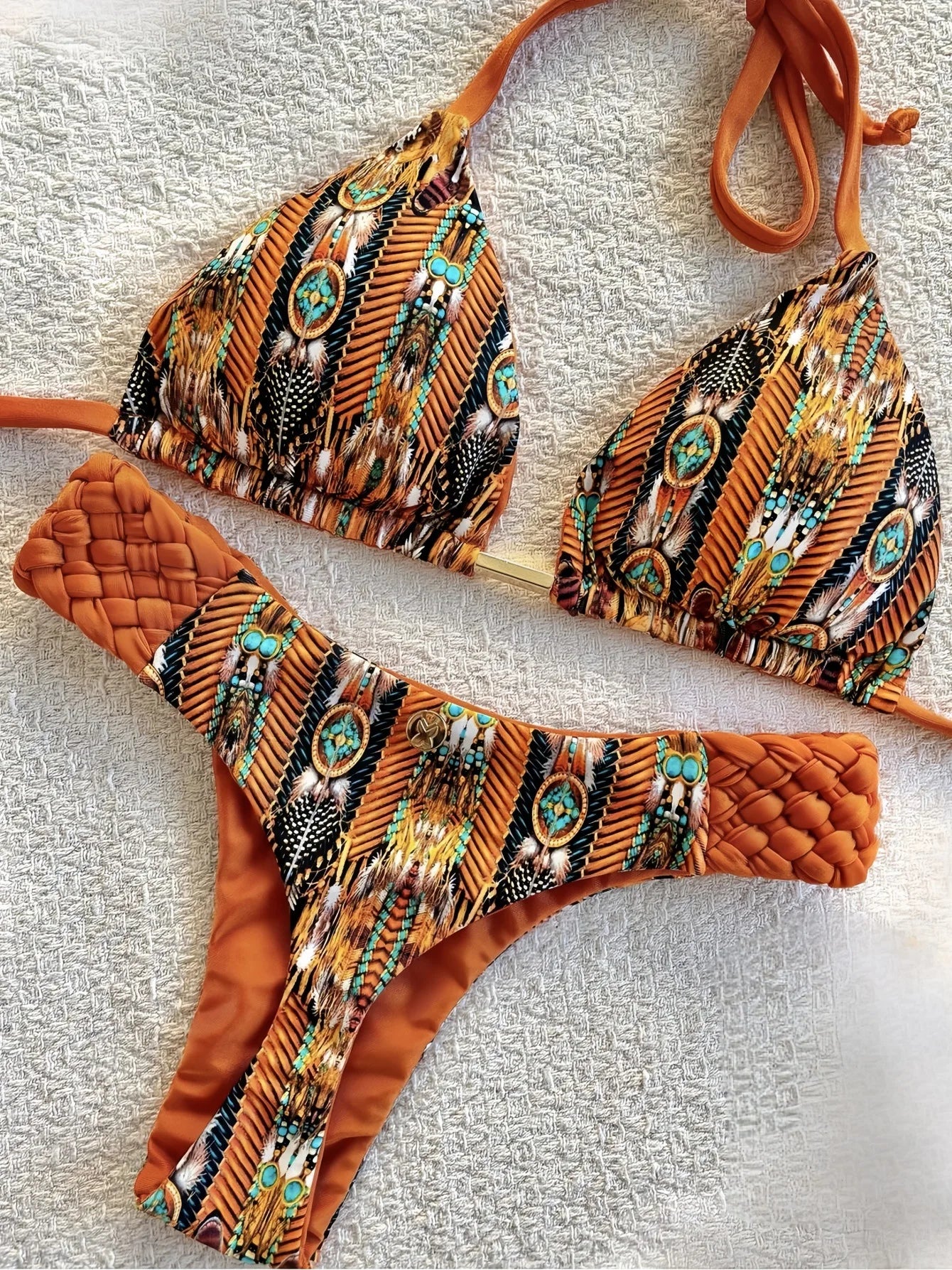 RUOTONSEPT imprimé licou Mini string coupe haute Bikini femme maillot de bain femmes maillots de bain deux pièces Bikini ensemble baigneur maillot de bain bain