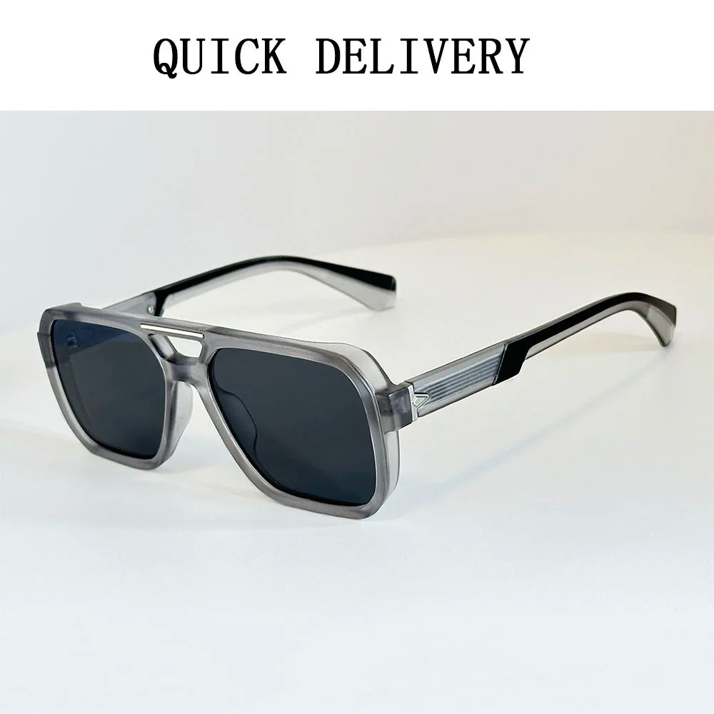Nuevo en Gafas de sol vintage de lujo para hombre, gafas de sol cuadradas para mujer, moda, envío directo, Gafas de Sol Hombre, Lunette Soleil Femme