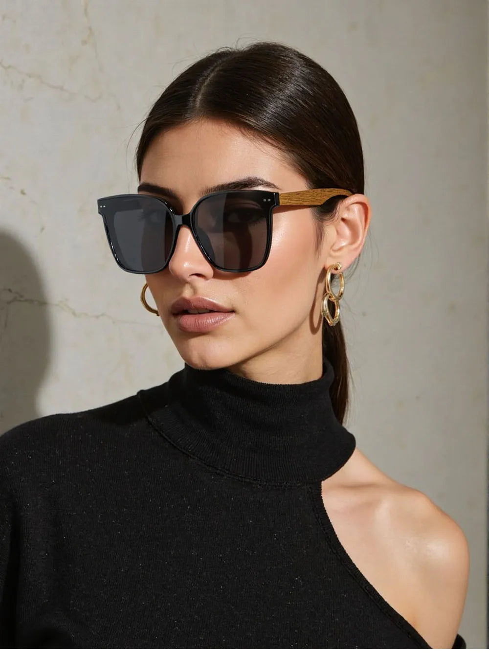 Lunettes de soleil polarisées œil de chat pour femmes — rétro, surdimensionné, carré, mode