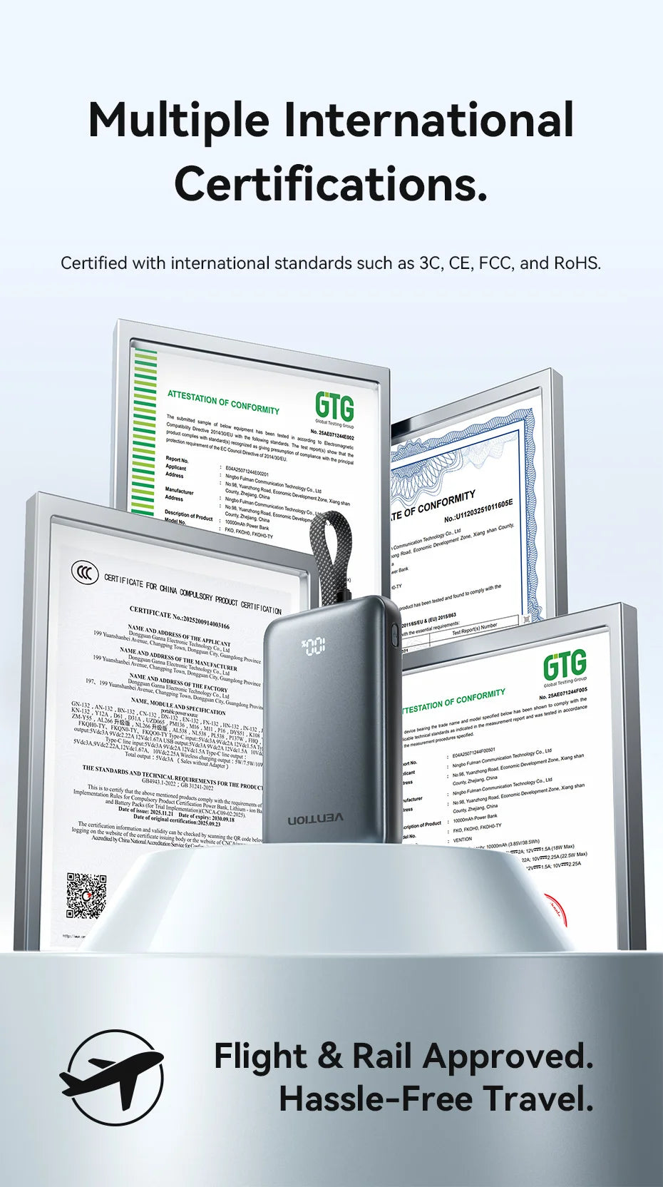 [Certification CCC] Batterie externe magnétique Vention 22,5W 10000mAh Portable 3C Powerbank Chargeur rapide sans fil 15W pour iPhone 17 16