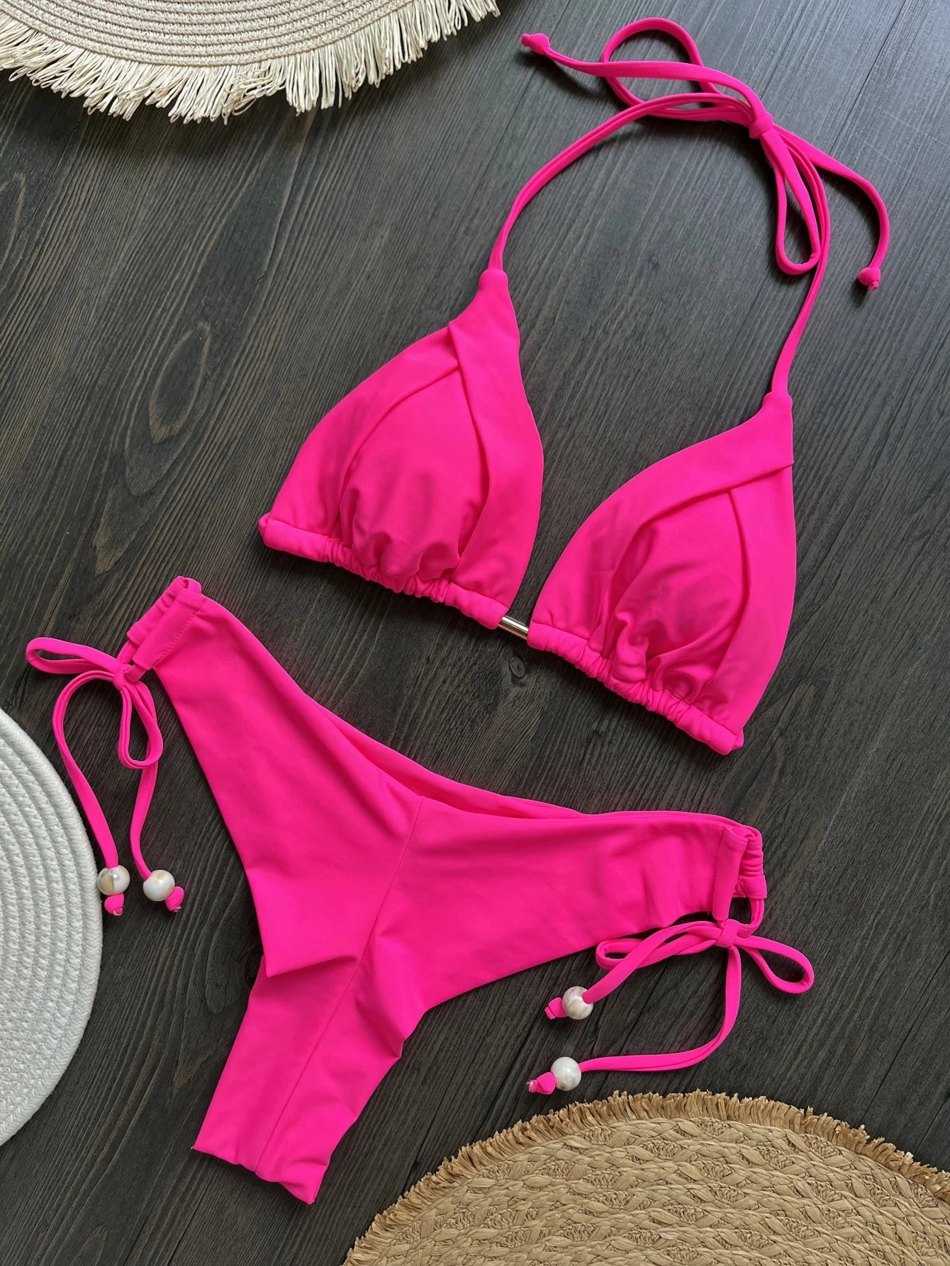 RUOTONGSEPT 2025 nouveau Sexy 13 couleurs Triangle maillot de bain pour femmes brésilien Bikinis maillots de bain Push Up maillot de bain plage Bikini ensemble