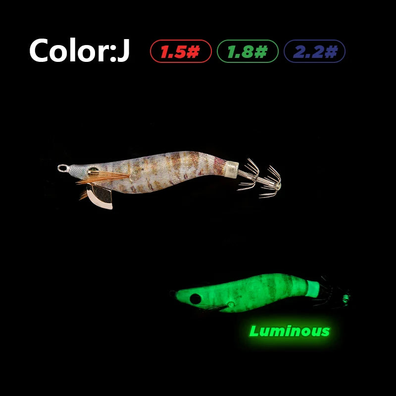 LETOYO Mini Leurre de Calmar — Tailles 1.5# 1.8# 2.2# Appat Squid