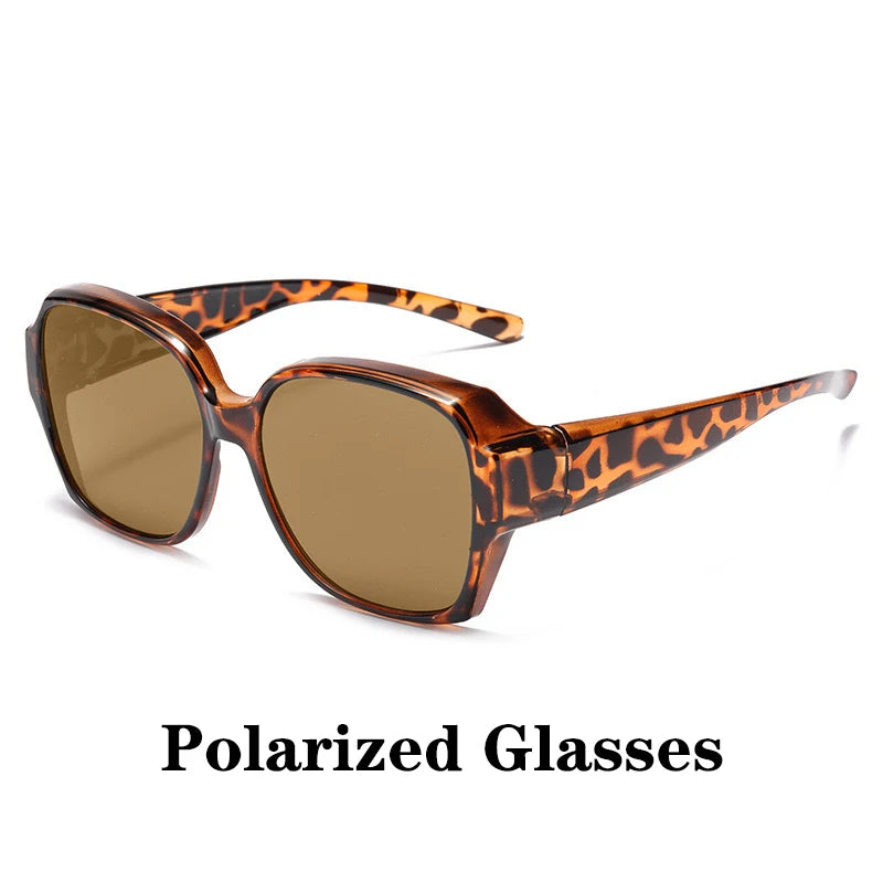 Lunettes de soleil polarisées rondes à la mode, couverture sur myopie, lunettes de Prescription portables pour hommes et femmes, Vintage, pour la pêche et la conduite
