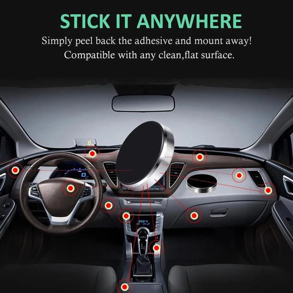 Soporte de teléfono magnético para coche 360°    Soporte magnético para coche, teléfono móvil, mesita de noche de pared GPS universal para iPhone Android