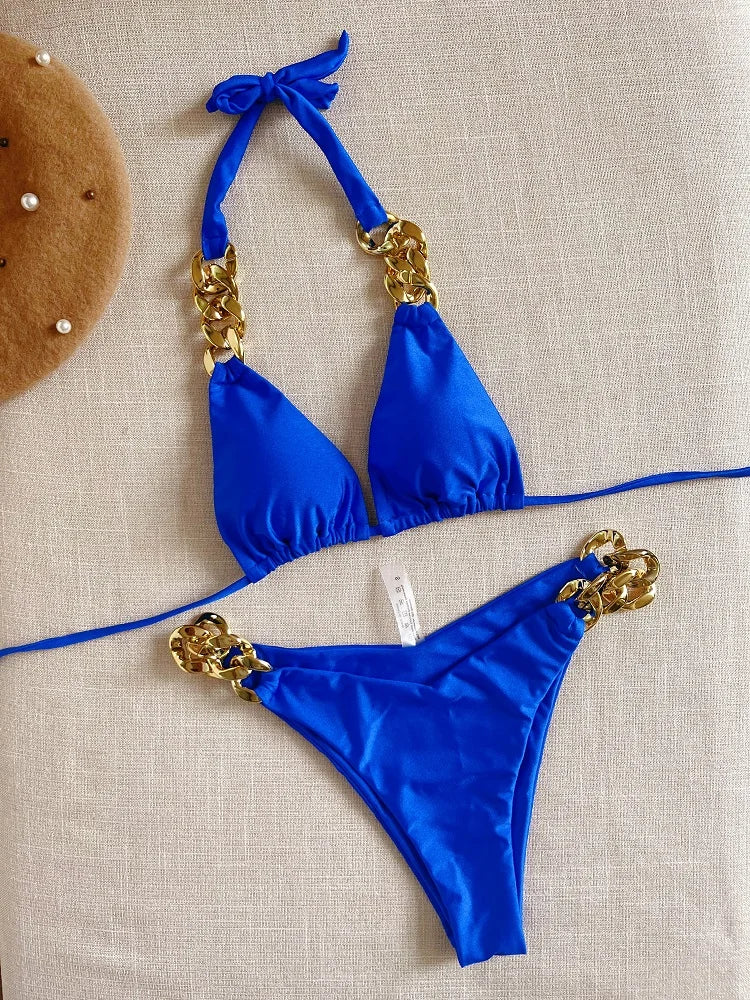 RUOTONGSEPT nouveau Bikini Sexy 2023 Triangle maillot de bain pour femmes brésilien Bikini ensemble 2 pièces licou maillots de bain Push Up maillot de bain