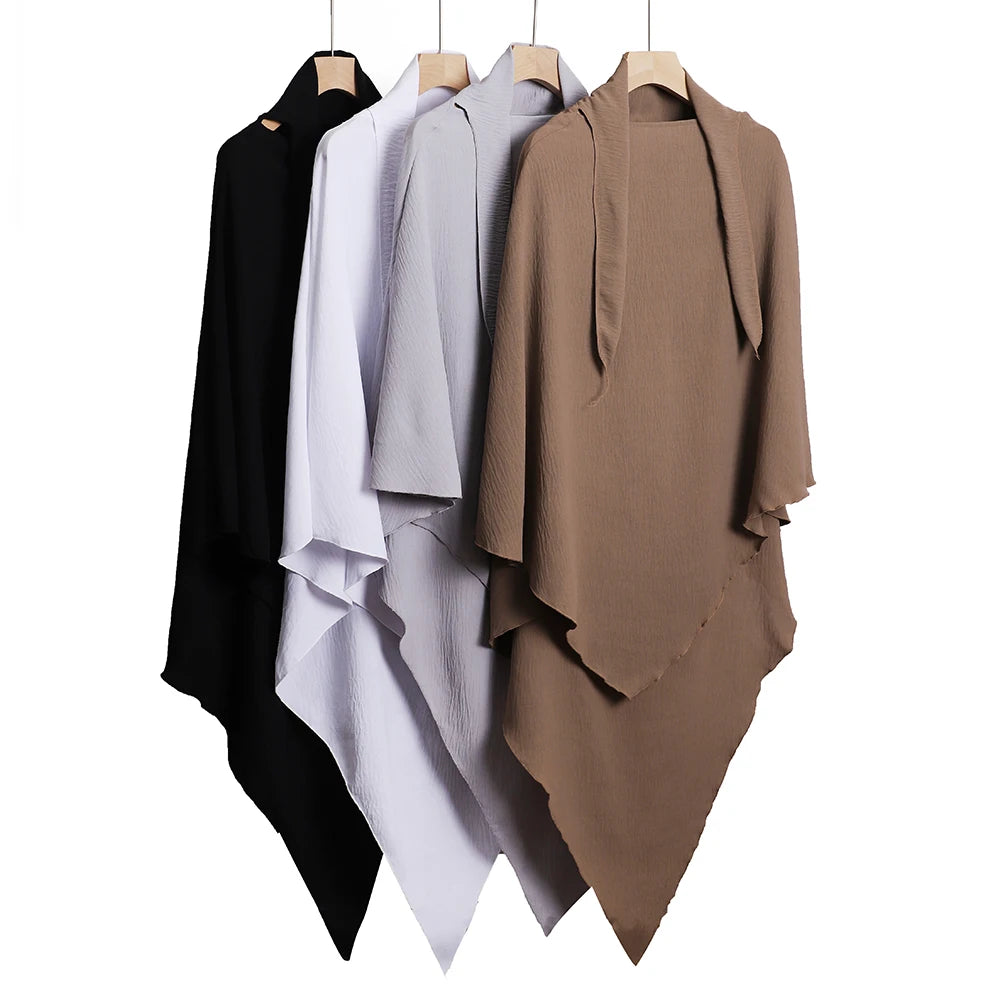 Parure de tête musulmane longue et élégante avec fermeture à nouer, foulard de prière Hijab islamique pour femmes, prêt à porter, Abaya Hijab pour le quotidien