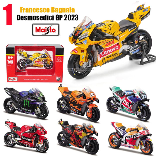 Modèle réduit moto GP 1:18 — champion 2023, alliage moulé, collection, cadeau jouet
