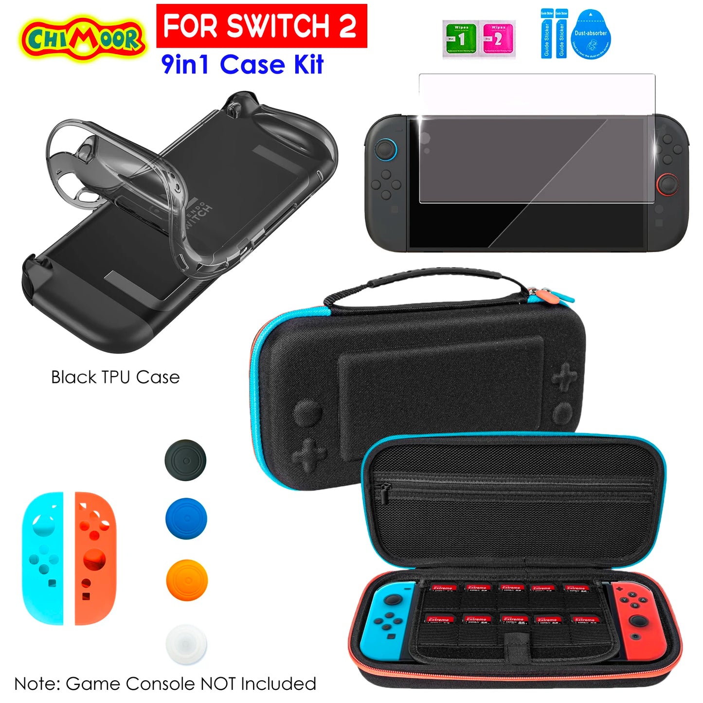 Protective Case for Switch 2 (2025), NS 2, TPU Protective Cover, Anti-Scratch, Shock Absorption, Ergonomic Grip Design for NS2